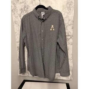 Appalachian State Mountaineers‎ ButtonShirt Mens XL Black/White Football Russell